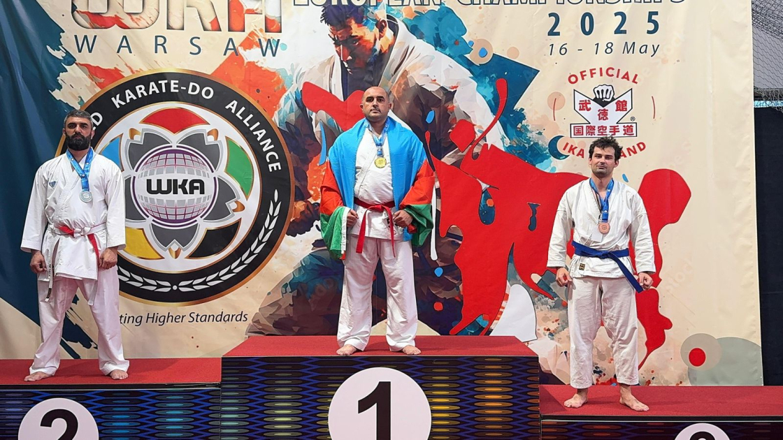 Ağdam, Füzuli və Xocavənd rayonlarında Bərpa, Tikinti və İdarəetmə Xidmətinin əməkdaşı karate üzrə Avropa çempionu olub